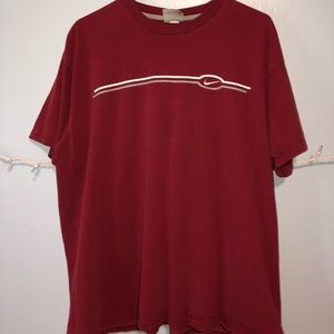 Vintage Embroidered Maroon Nike Tee
